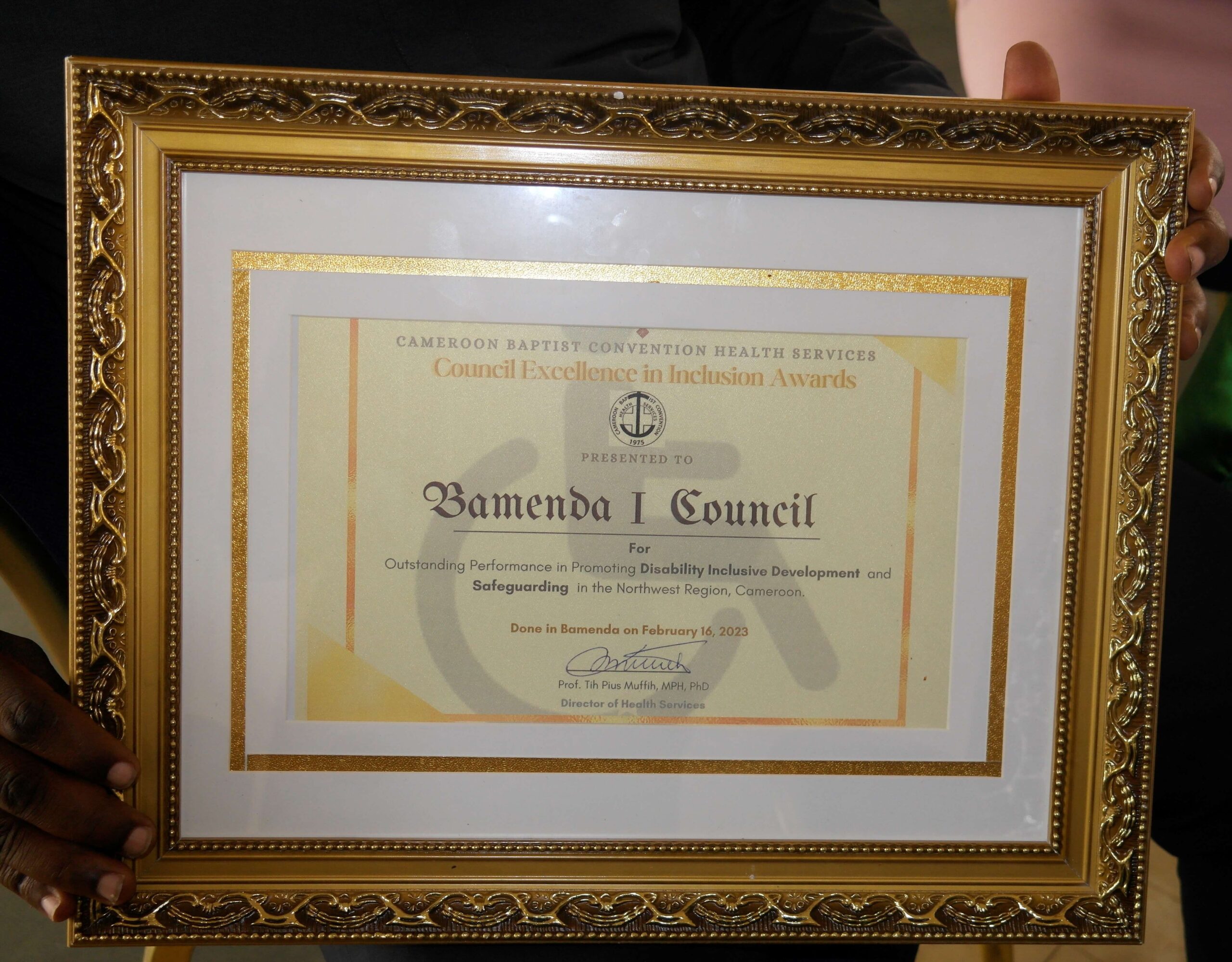 Promotion of Disability Inclusive Development and Safeguarding Award to Bamenda 1 Council